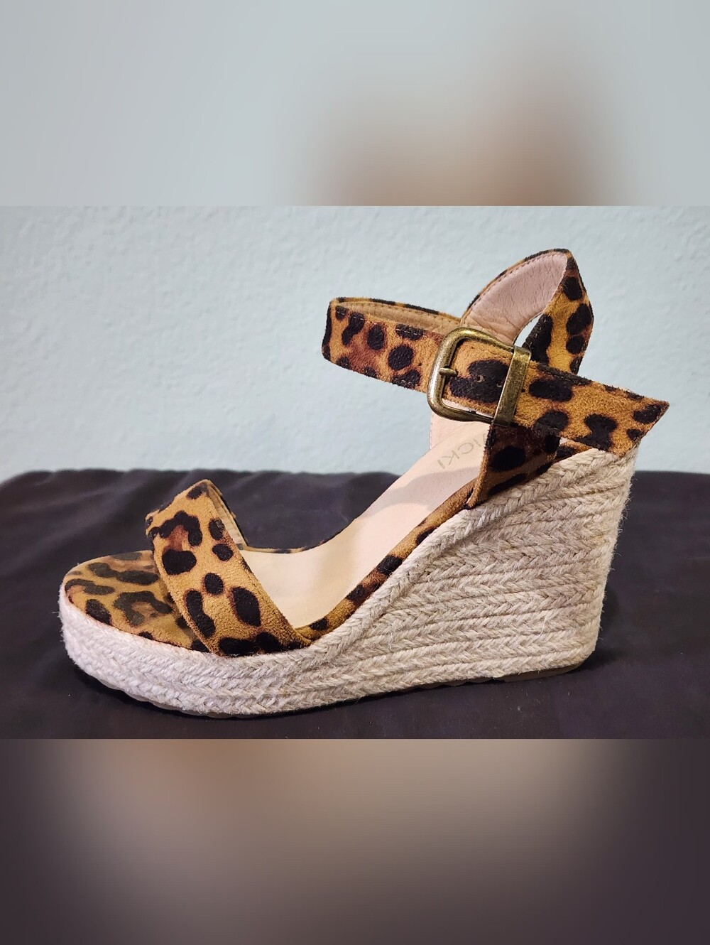 VICKI·VICKI | Leopard Print Platform Wedge Sandal | U.S. Women's 8.5/EU 39 - Picture 3 of 13